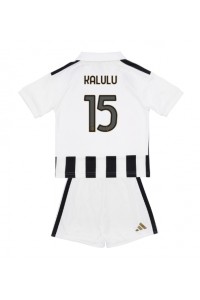 Juventus Pierre Kalulu #15 Babyklær Hjemme Fotballdrakt til barn 2026-27 Korte ermer (+ Korte bukser)